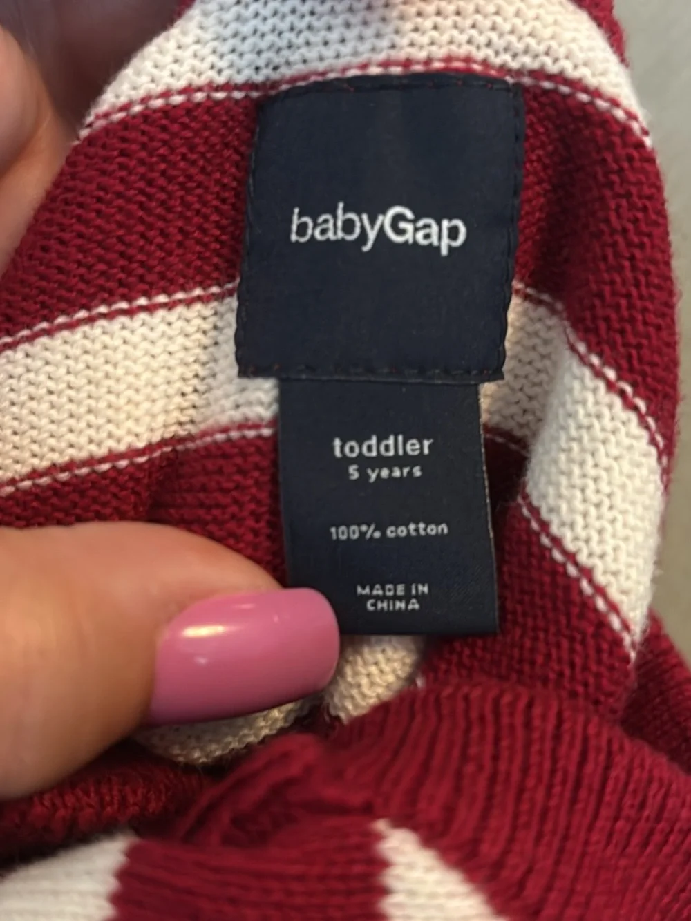 GAP Red and White Striped Cardigan with Red Tulle Skirt and Polka Dot Leggings